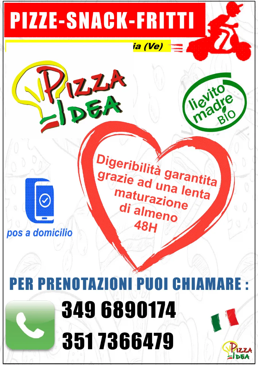 Listino online : Menu Nuovo listino Pizzaidea Ceggia